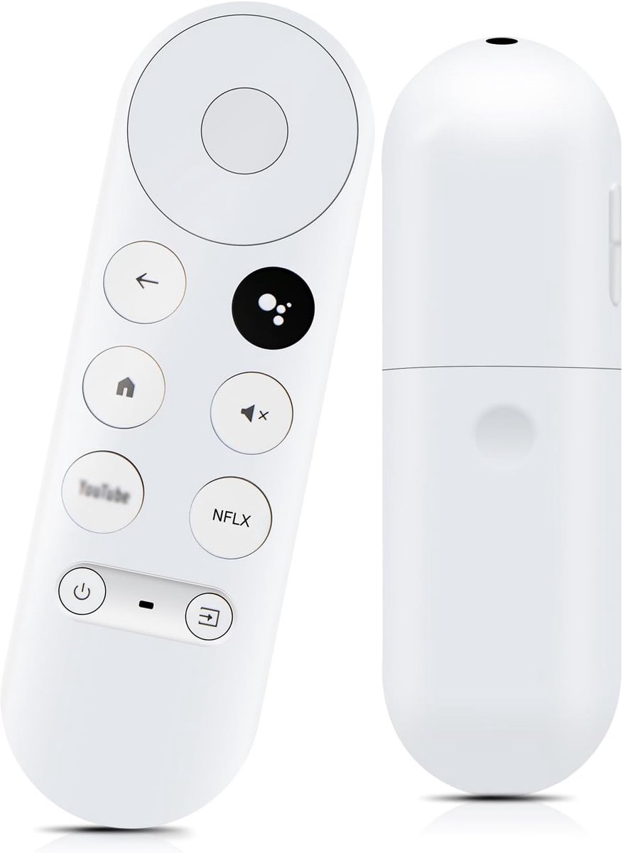 SnelShoppen - G9N9N Bluetooth Voice Remote Control - Vervangingsafstandsbediening voor Google Chromecast en Google TV HD/4K - Snelle Pairing - Wit
