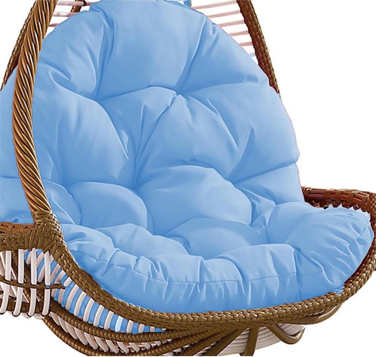Hangstoel kussen - Schommel mand - Ontspannen buiten - Verdikte vulling - 80 x 120 cm - Blauw