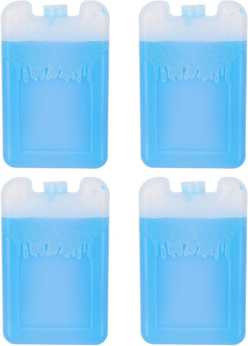 Herbruikbare Koelelementen - Ijsblokken Koelbox - Koelbox Vullen - Versterkt Koeleffect - 4 Stuks - Blauw