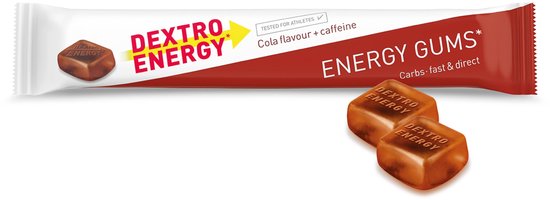 Dextro Energy Energie Gums - Cola + Caffeine Energie Bar - Vegan Energie Reep - 8 porties (8 x 45 gram ) — afbeelding 4