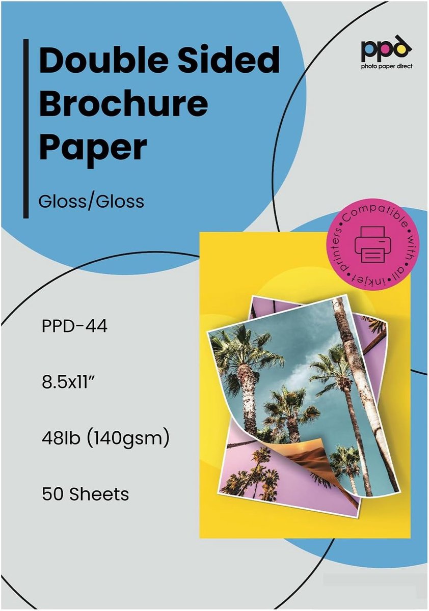 SnelShoppen - A4 Fotopapier 180g Dubbelzijdig Hoogglans, 50 Vellen Premium Inkjet Fotopapier, Perfect Voor Brochures, Kalenders, Fotoalbums en Flyers