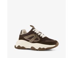 Blue Box dames dad sneakers bruin - Maat 41 - Uitneembare zool