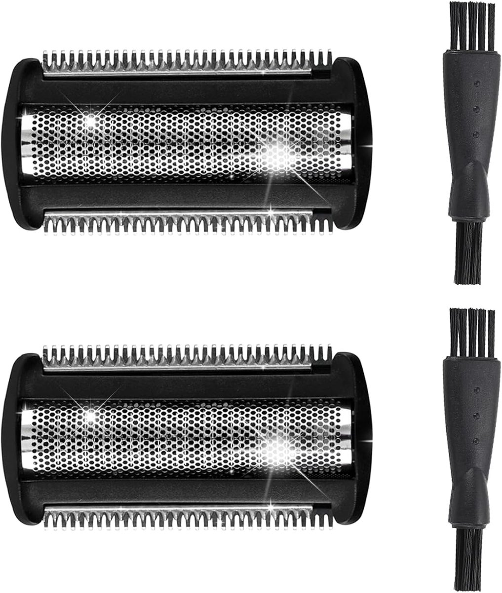 SnelShoppen - 2x Reservekop Scheerfoliekop Compatibel met Bodygroom Scheerapparaat TT2000/43, Nieuwe Scheerfoliemesjes voor Comfortabel Scheren, Gesch