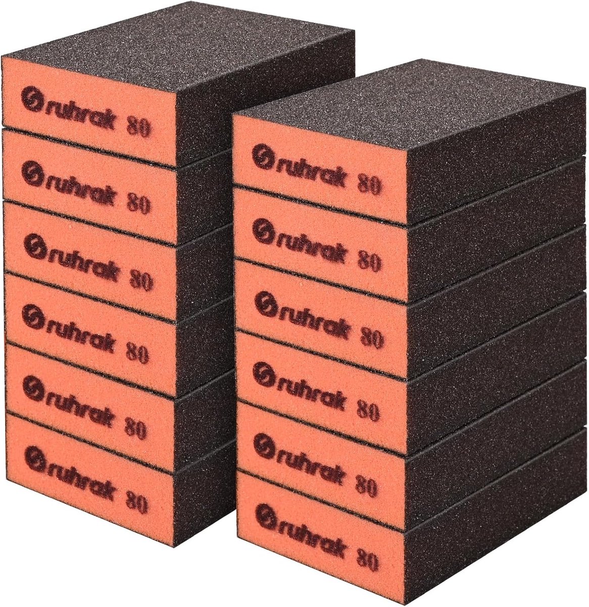 SnelShoppen - Flexibele Schuur Spons Blokken voor Nat en Droog Schuren - Herbruikbare Schuurpads voor Hout, Plastic, Gipsplaat en Metaal - 80 Stuks