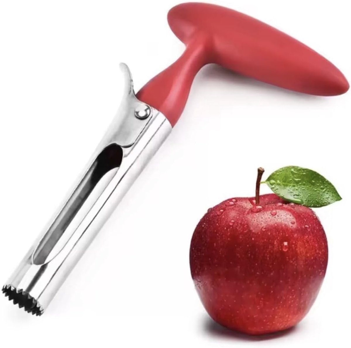 SnelShoppen - Appelboor - Appelsnijder - Handboor voor Appel - Klokhuis Verwijderaar - 18CM Keukenhulp - Stevige Handgreep - Scherpe Snijranden - Onmi
