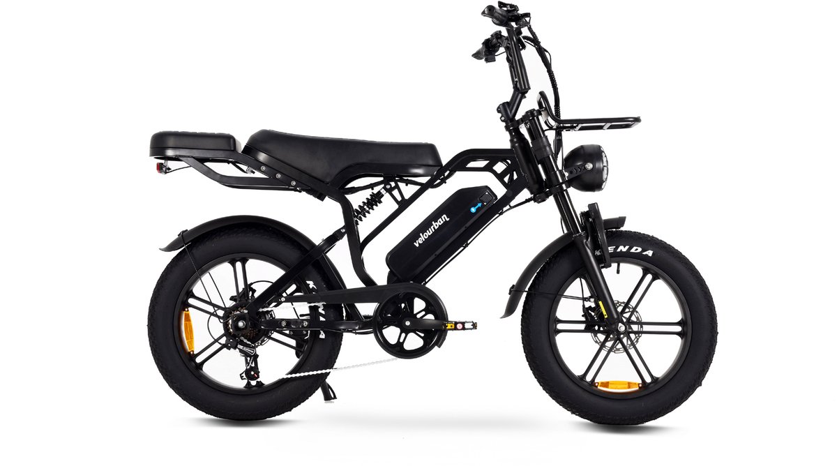 VU20 PRO – Velo Urban Fatbike – 20 inch – 60–80 km Actieradius – Hydraulische Remmen – LED-verlichting zwart