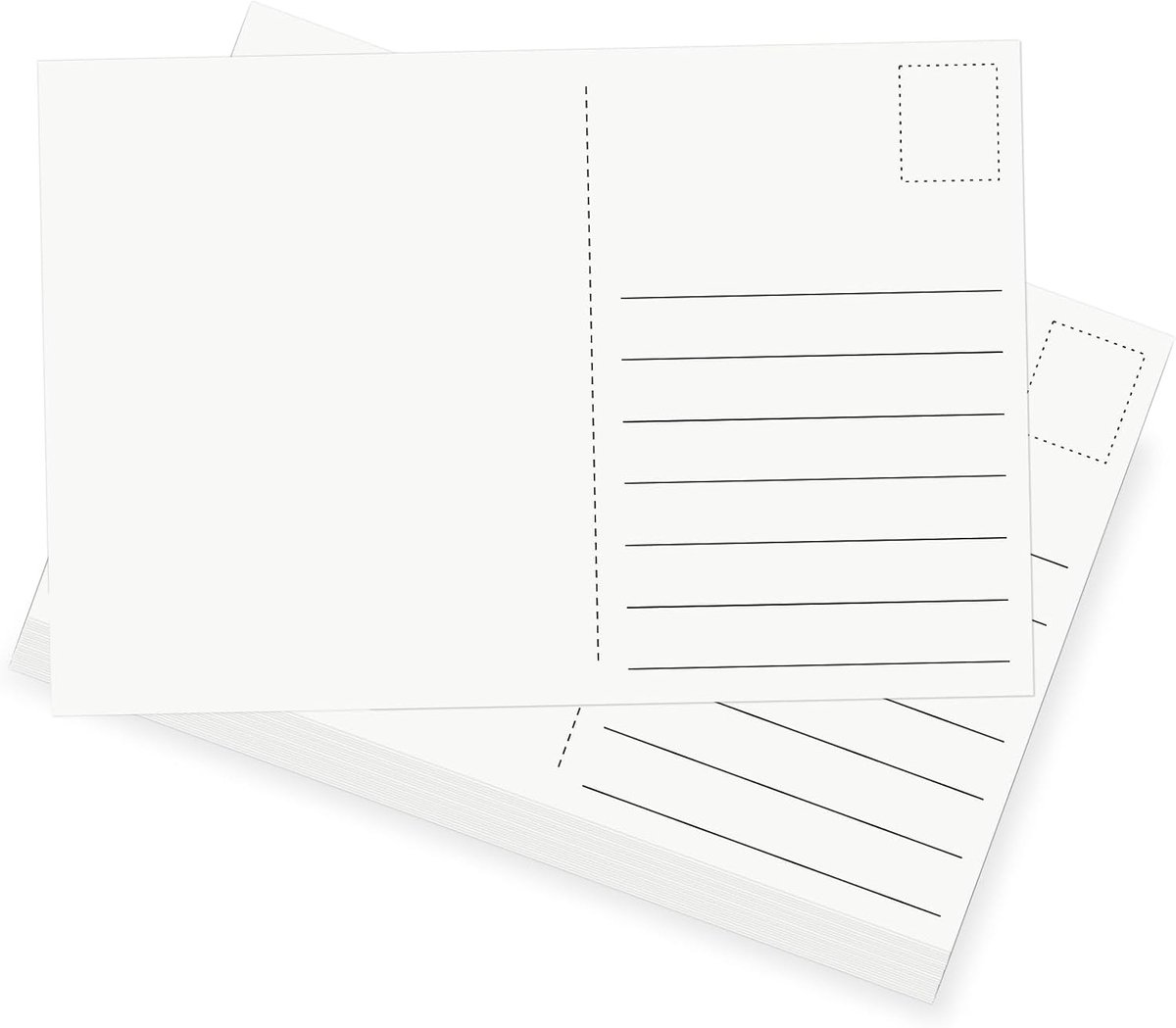 SnelShoppen - 54 Stuks Witte Postcards 10x15cm - Blank Kaarten Set 250gsm - Ideaal voor DIY, Printbare Postkaarten, Feest, Vrienden, Collega's