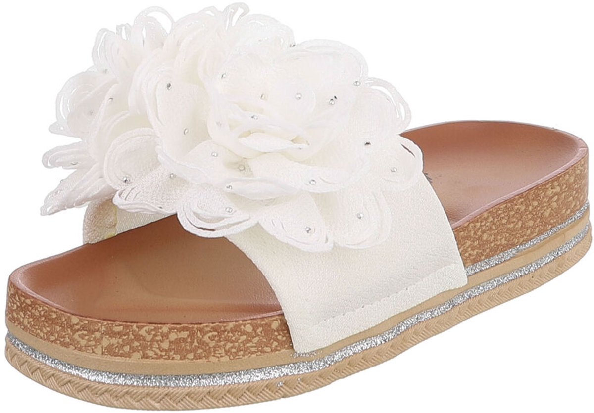 Dames slipper - bloemendetail - dagelijks gebruik Mt:36