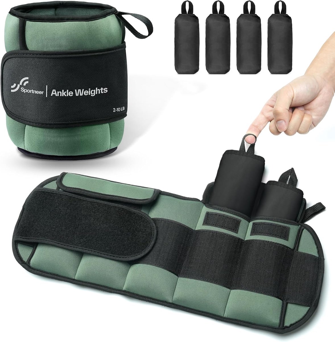 SnelShoppen - Verstelbare Gewicht Manchet - 0.9-4.5kg per Enkels, 1.8kg-9kg per Paar, Ideaal voor Krachttraining, Fitness, Sport, Thuis Workout, Aanpa