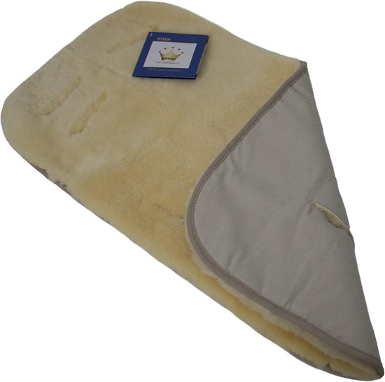 SnelShoppen - KIWA Lambskin Insert voor Kinderwagen, Buggy, Babybed, Medisch Geleerd Merino Schapenvacht, Warm en Cozy, 75x38 cm van Snelshoppen — afbeelding 3