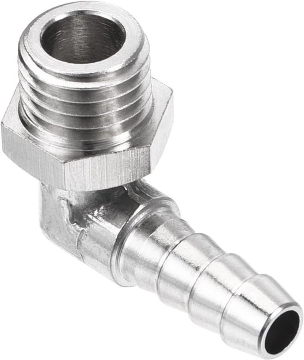 Vernikkelde slangtuit 6 mm prikkeldraad M12x1.5 rechte hoek buisconnector met 2-3 zoekwoorden toegevoegd.