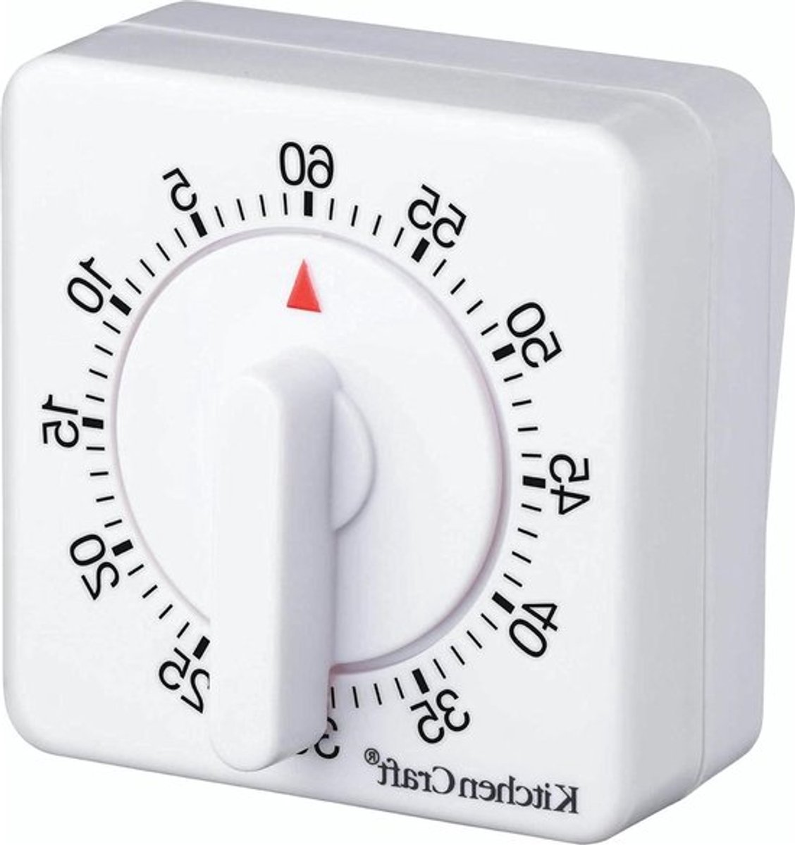 Blauwe Mechanische Keukenwekker van 1 uur - Keuken Timer - Wit Kookwekker analoog