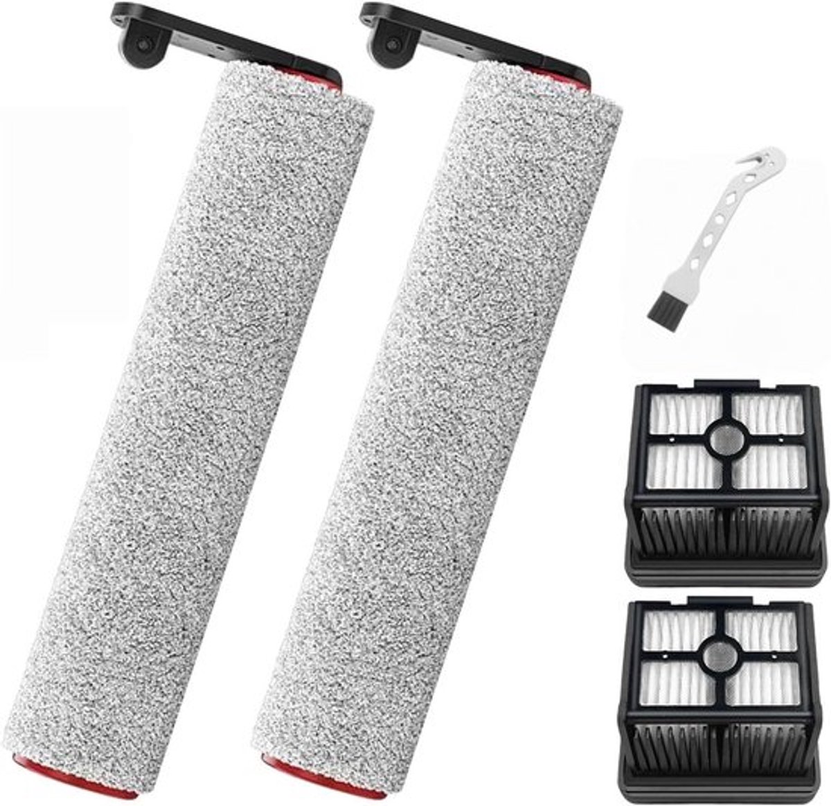5-delige Accessoireset - Geschikt voor Dreame H12 Pro, H12 Pro Plus Draadloze Nat- en Droogzuiger - 2 Borstelrollen + 2 HEPA-filters + 1 Reinigingsborstel
