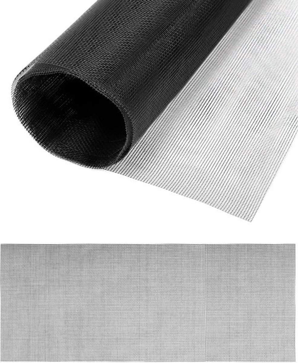 raamhor, glasvezel vliegengaas, 120x300cm, houdt frisse lucht circuleert, zwart, 18 mesh