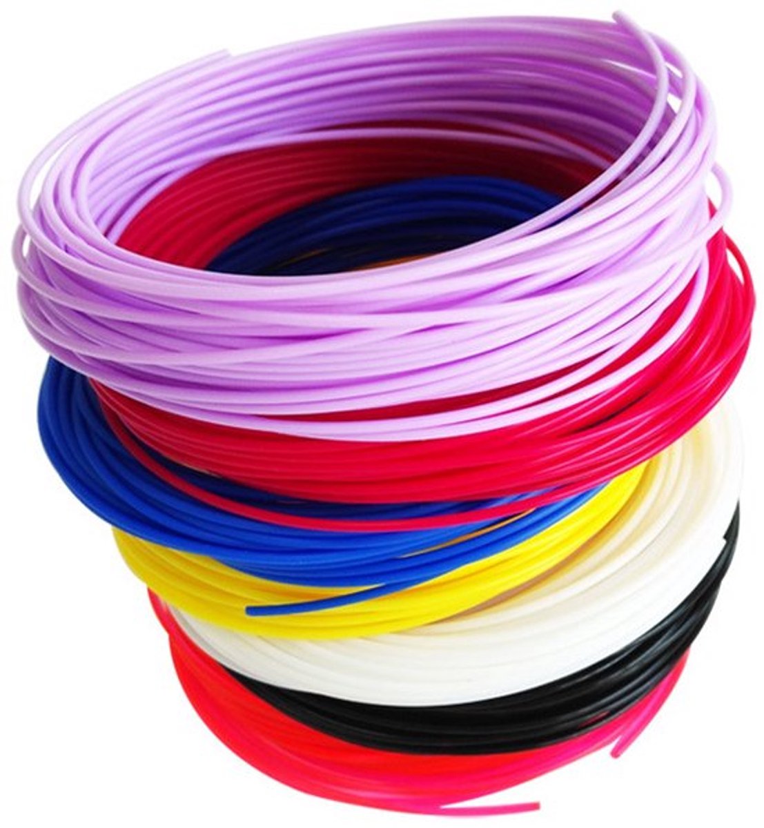 Navulverpakking met 300 meter PLA 3D-printpenfilament in 30 kleuren, 1,75 mm diameter, zeer nauwkeurig filament, voor knutselprojecten van kinderen (willekeurige kleuren).