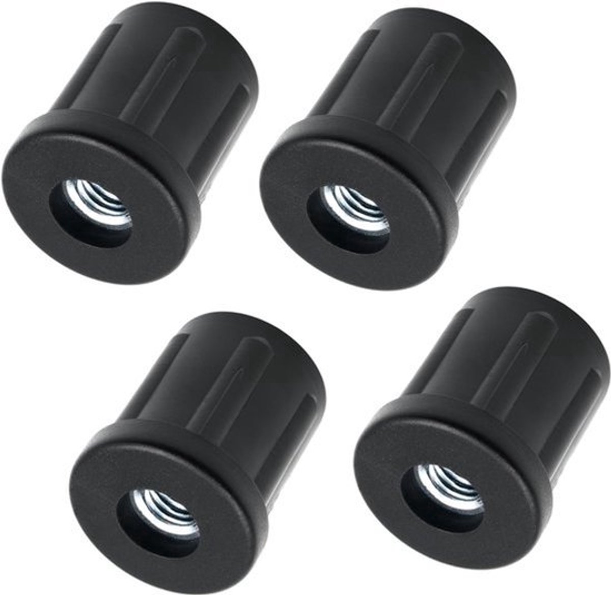 4 x Schroefdraadstop - Ronde Buisstop Ø 25 mm - M8 Binnendraad