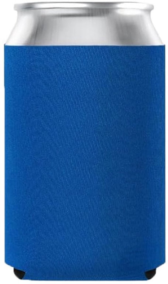 25 stuks blauwe, blanco blikjeskoelerhoezen, aanpasbaar bulkisolatieschuim voor bier, opvouwbare drankhouder, isolatiehoezen voor koude frisdrank, blikjes van 12 oz, blikjes van 16 oz hoog