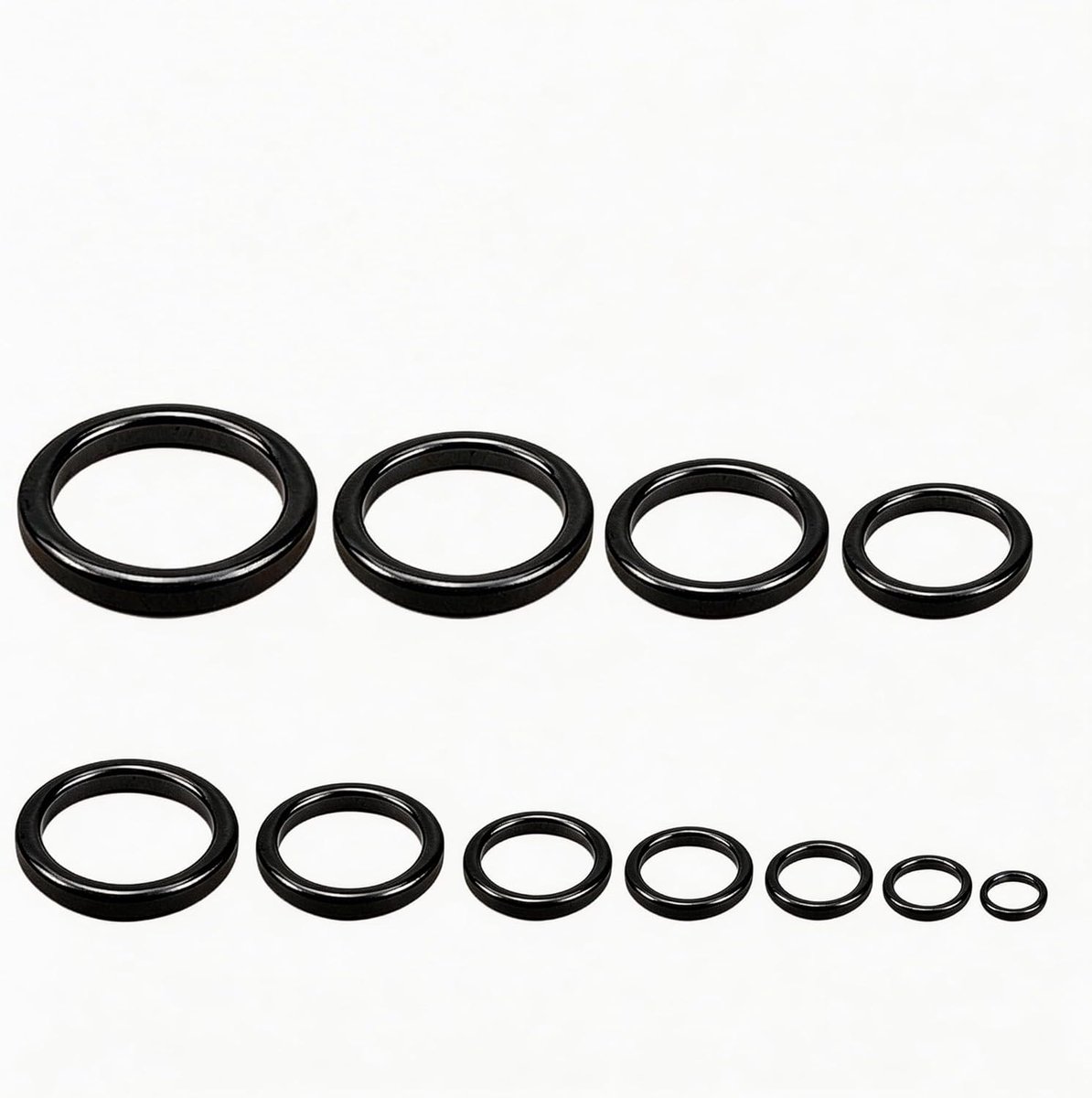 SnelShoppen - Hengelgeleiding Hengelringset 11 Maten SIC Keramiek 4#-30# voor Vissen, Spinhengel, Zeevengel, Telescopische Hengel, Zwart