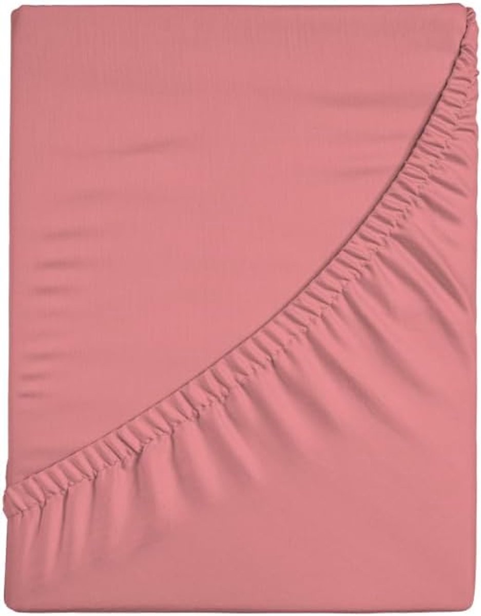 SnelShoppen - Fitted Sheet Double Bed 180x200cm, 100% Katoen, Malve, Maxi Hoek 30cm, Perfect voor Comfort en Stijl in Slaapkamer