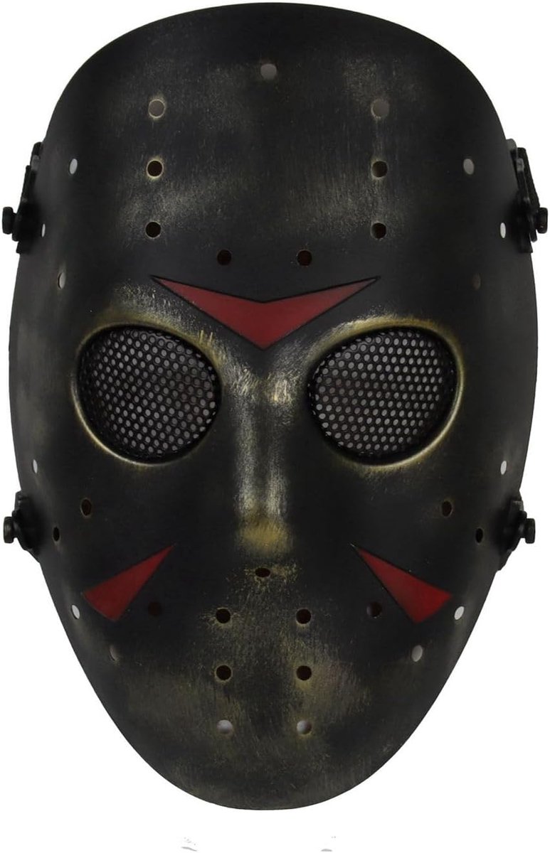 SnelShoppen - CS Games Volledig Gezichtsmasker Metalen Rooster voor Halloween, Cosplay, Feest, Duurzaam, Verstelbaar, Universele Maat, Zwart