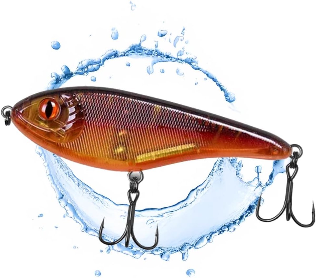 SnelShoppen - Jerkbait Pike I 15 cm 80 g Slow Sink Wobbler Jerkbait voor Grote Snoeken, UV-Actieve Vissers Lures, Perfecte Aas voor Roofvissen