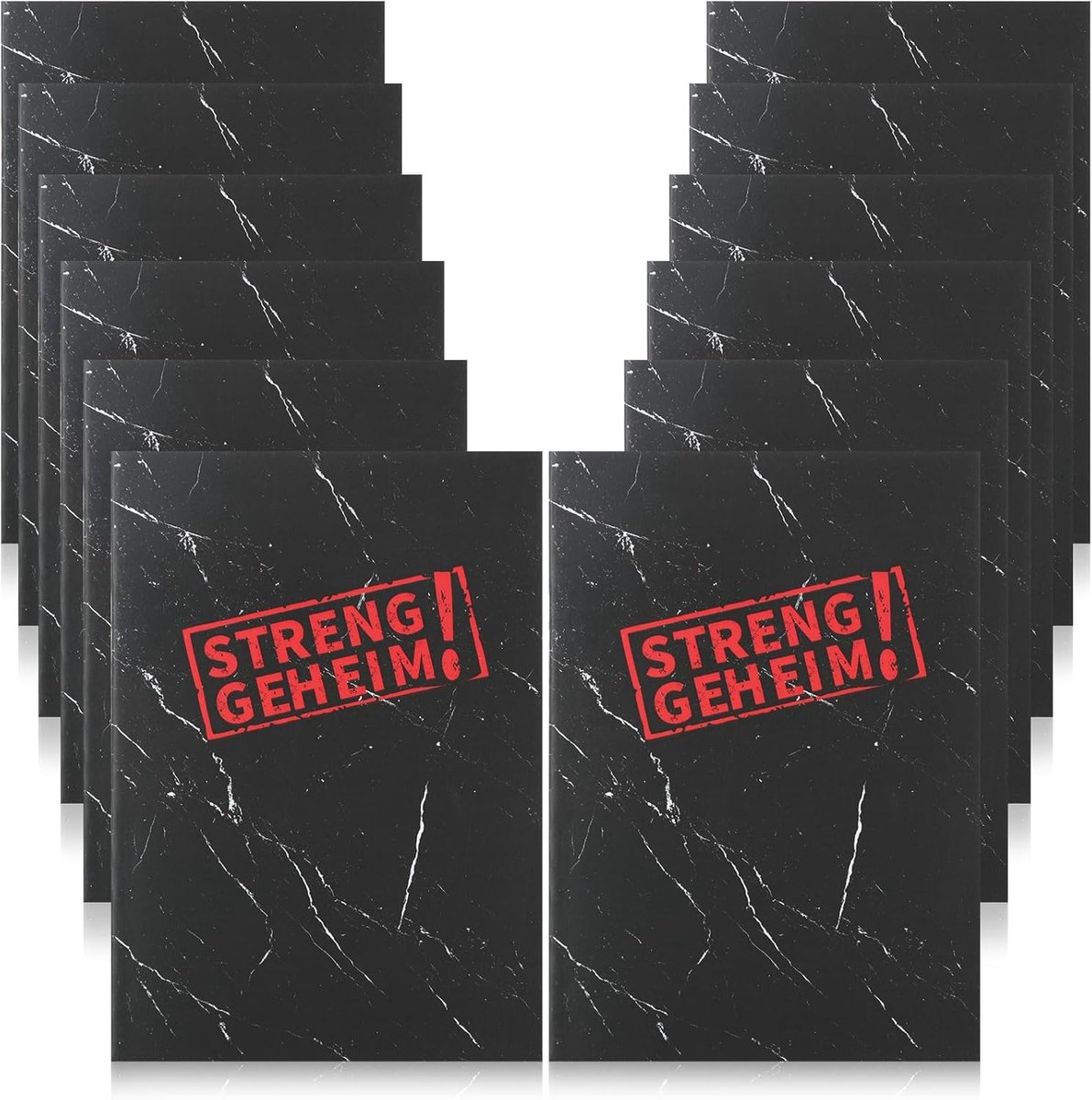 SnelShoppen - 12 Pcs Mini Notepad voor Kinderen, Detective Notitieboekjes, Strictly Secret, Leuke Cadeaus voor Feestjes, Verjaardagen, Creatief Schrij