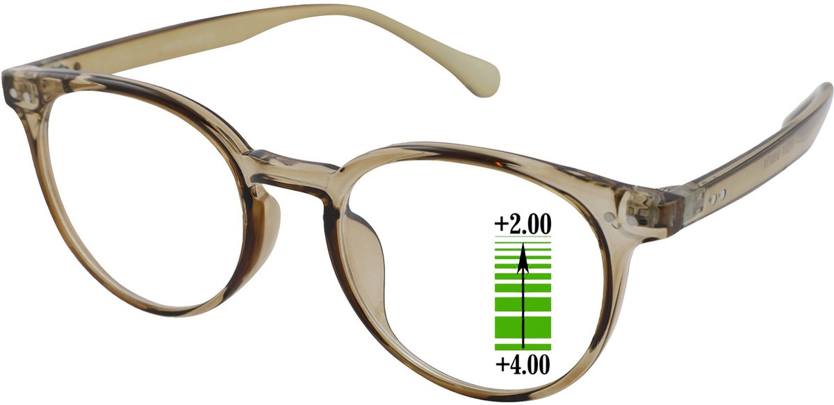 Leesbril Vista Bonita Panto Multifocaal-Desert Brown-+4.00
