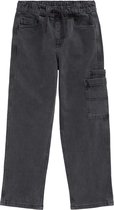WE Fashion Jongens loose fit jeans met elastische tailleband en aantrekkoord