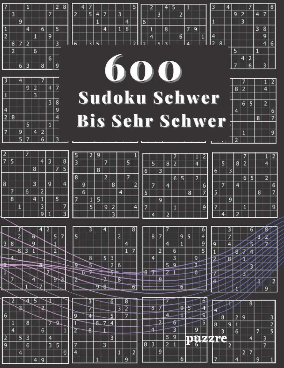 SnelShoppen - 600 Sudoku Puzzels voor Volwassenen - Moeilijke tot Zeer Moeilijke Denksport Spellen - Ideaal Voor Vrije Tijd en Breintraining