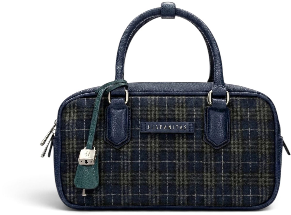 Hispanitas Marineblauwe Tartan tas