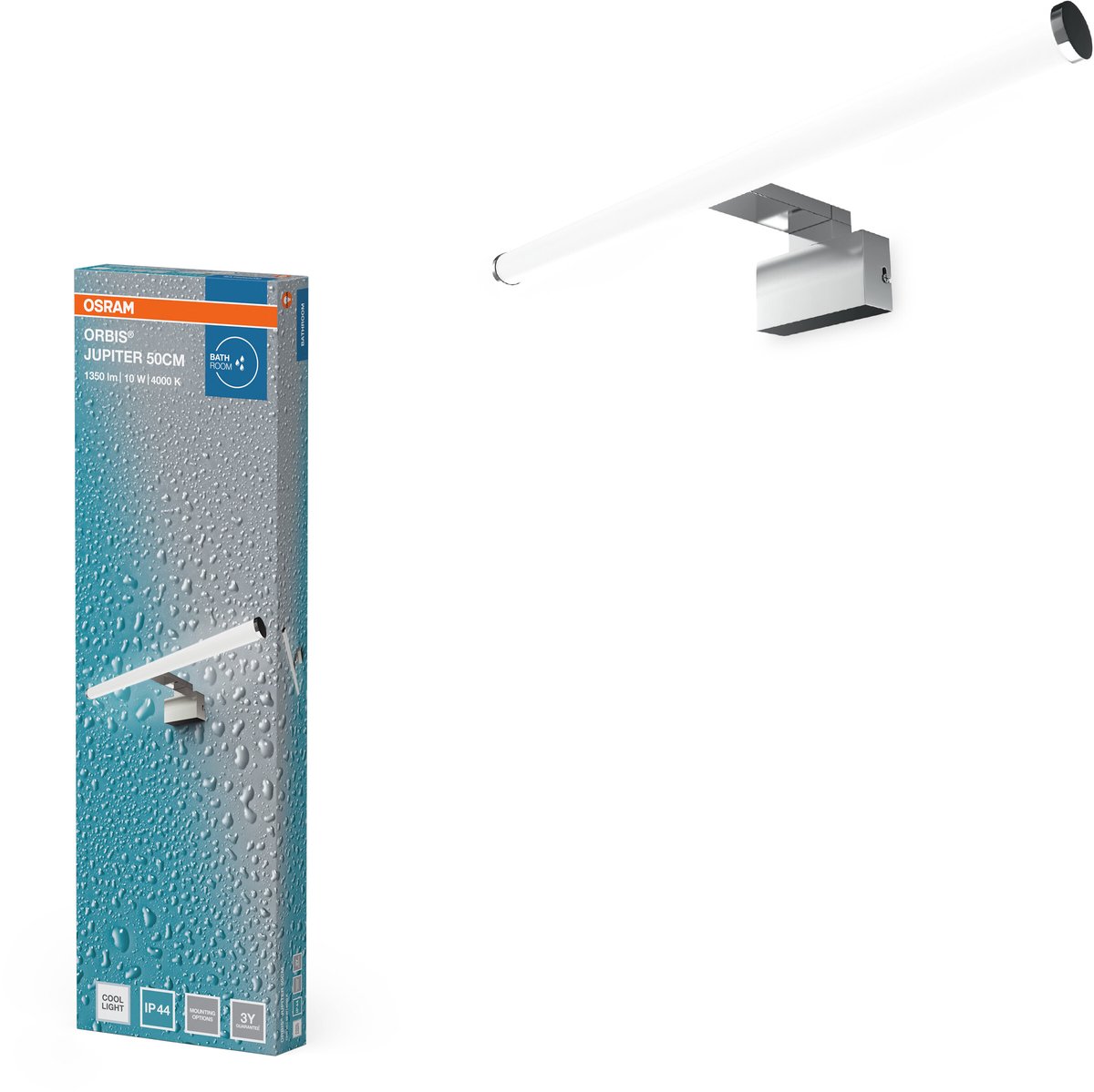 Orbis Jupiter 50 cm 10 W 840 IP44 Chrome