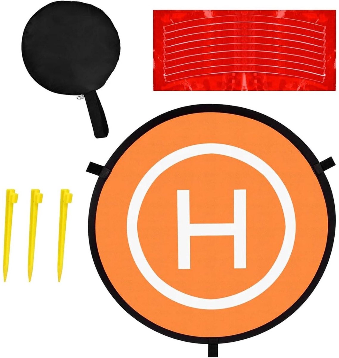 GELLDG Opvouwbare Landingsmat 55cm - Draagbare Drone Landing Pad met Coördinaat Markering - Geschikt voor DJI Mini 3 Pro Mini 2 Mavic 3 Air Avata FPV Inspire en Andere Drones - Vouwbaar Lichte Stof Materiaal voor Buiten Gebruik