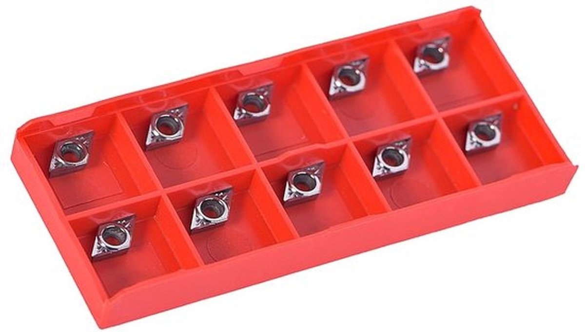 10 Stuks CNC Harde Staal Tips Inserts voor Draai- en Freesmachines - DCGT070204-AK Snijgereedschap, Precisie, Duurzaamheid