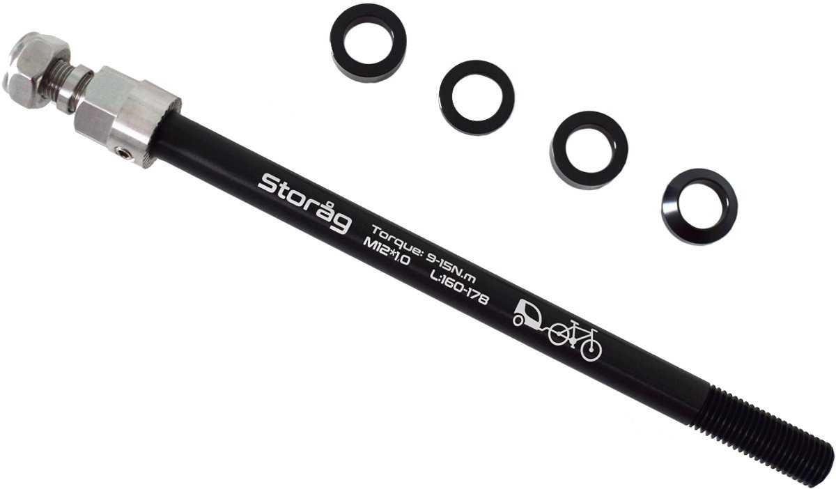 Storag-adapter met doorgaande as voor fietsen M12x1,0