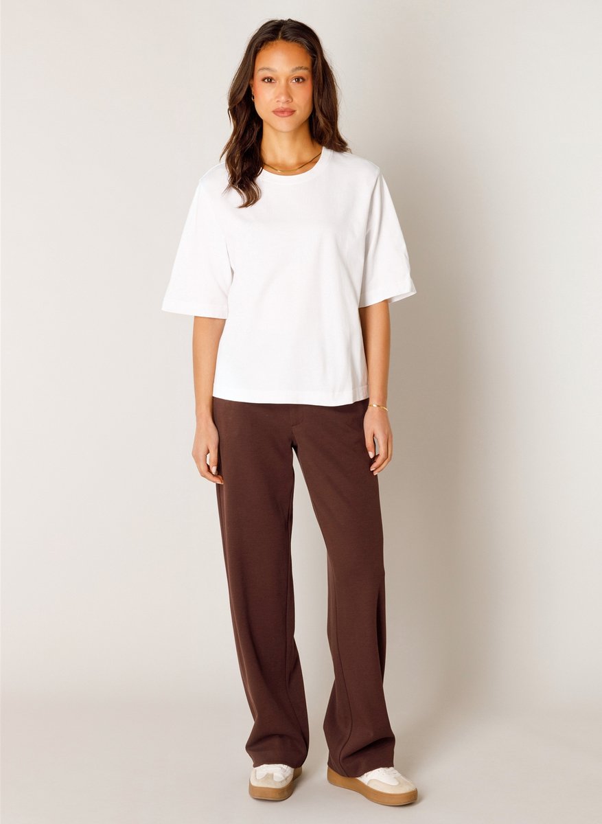 BASE LEVEL Noa Jersey Shirts - White - maat 38