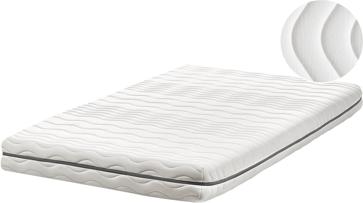 Beliani SERENITY - Traagschuimmatras - Wit - 120 x 200 cm - PU-schuim