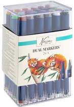 Creative Craft Group marker set - dual markers 24 stuks kunststof.