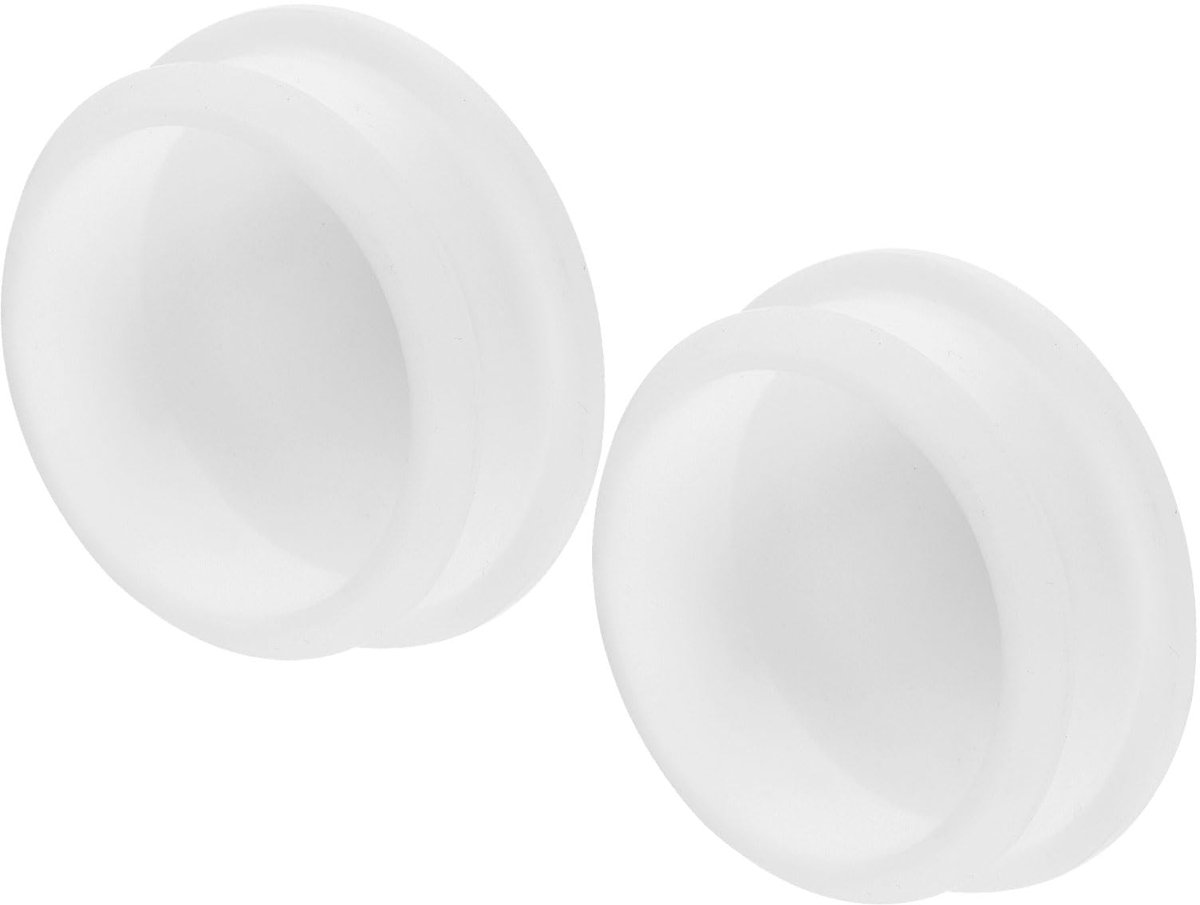 Set van 2 witte siliconen stopcontacten, 46,6 mm