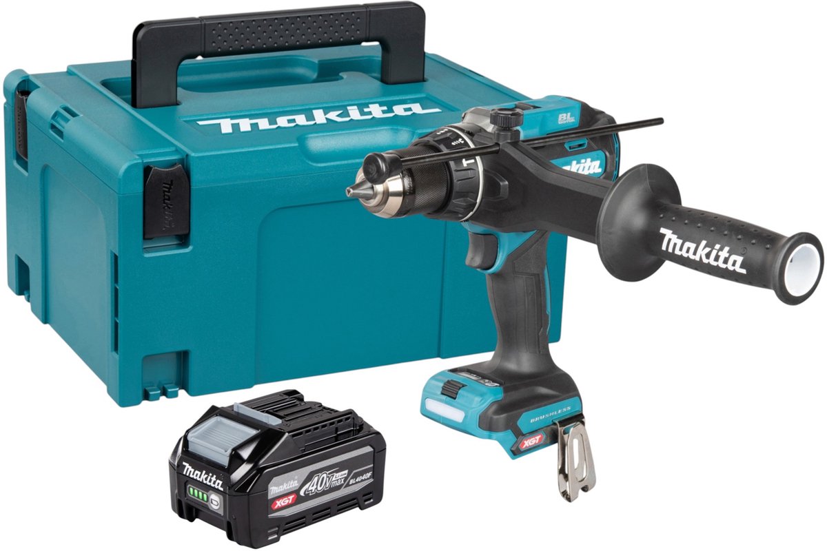 Makita HP 003 GU101 accu-slagboormachine 40 V max. 180 Nm borstelloos + 1x accu 4,0 Ah + Makpac - zonder oplader