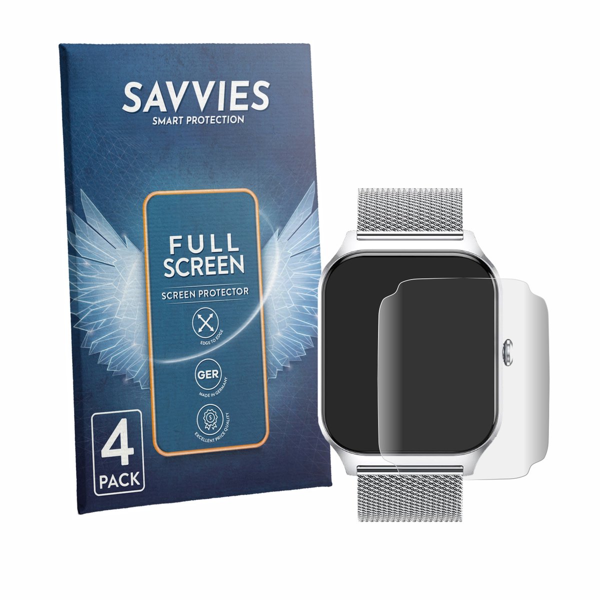 Savvies - Screenprotector voor LODIMEKE P125 1.85" - Folie Beschermfolie transparant volledig dekking 4 Stuks