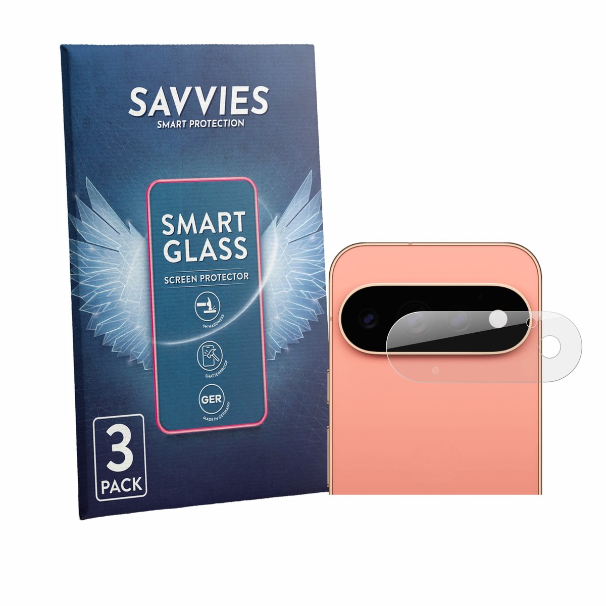 3 Stuks Savvies Screenprotector - geschikt voor Google Pixel 11 Pro (ALLEEN Camera Lens) - beschermfolie glas transparant