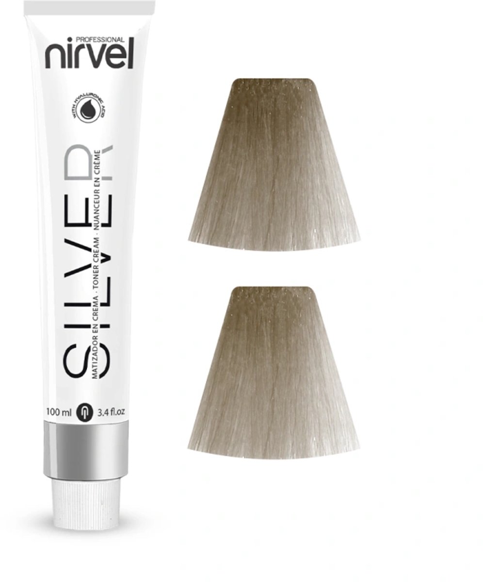 Nirvel SILVER Cream Toner 6-1 Medium Gray / Verkleuringscrème voor grijs haar 100 ml