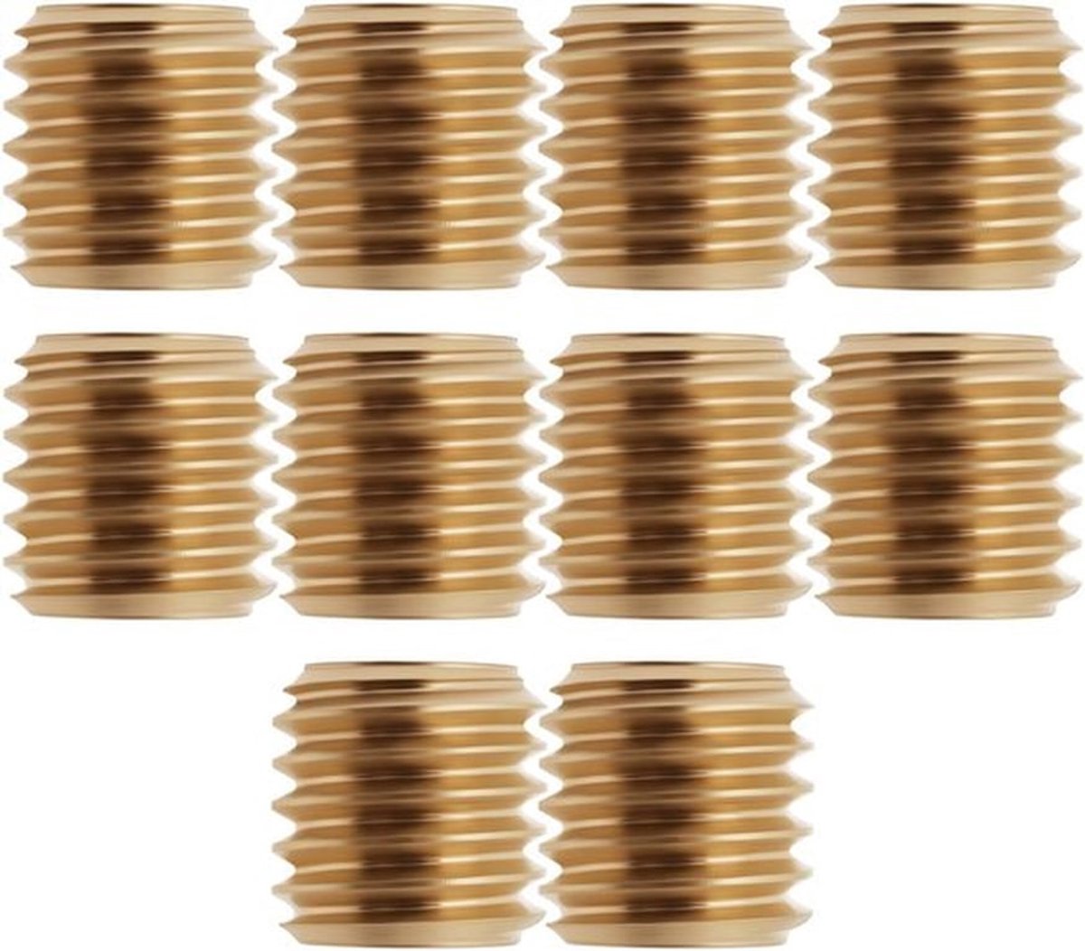 M10 naar M6 schroefdraad adapter - messing reducer - 10 stuks - voor camera statief - ideaal voor mechanische toepassingen