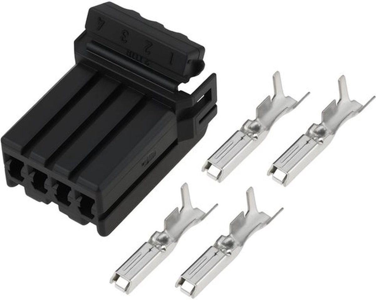 Motorfiets Koplamp Connector 4-Pin - Compatibel met Ha-rley/Sportster/Dyna/Touring - Duurzaam - Snap-on Ontwerp - Sterk Geleidende Klemmen
