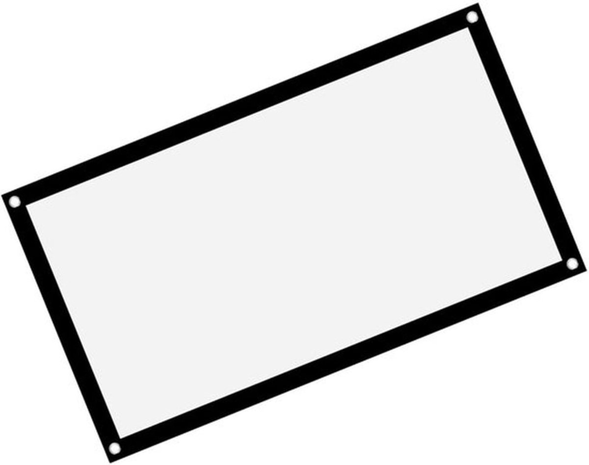 - Projectiescherm - Draagbaar Projectorscherm - Opvouwbaar en Kreukvrij - Wit - Geschikt voor Buitenfilm - 16:9 Formaat