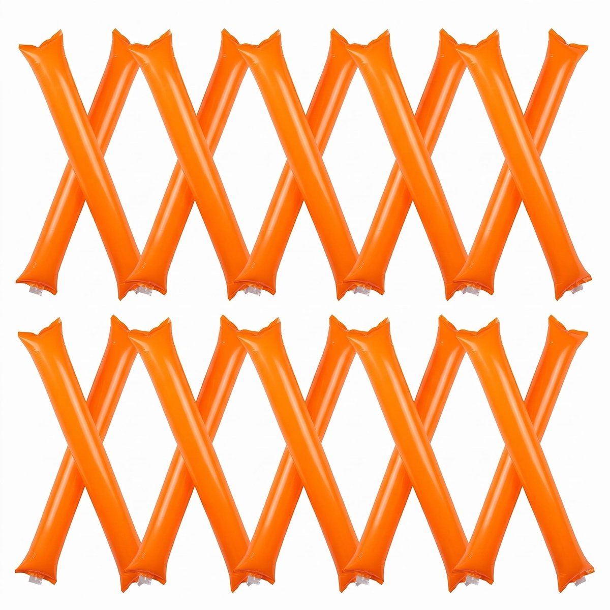 Solidchoice - Set van 10 Opblaasbare Sticks voor Voetbalfans, Geluidsarm, 60 x 10 cm