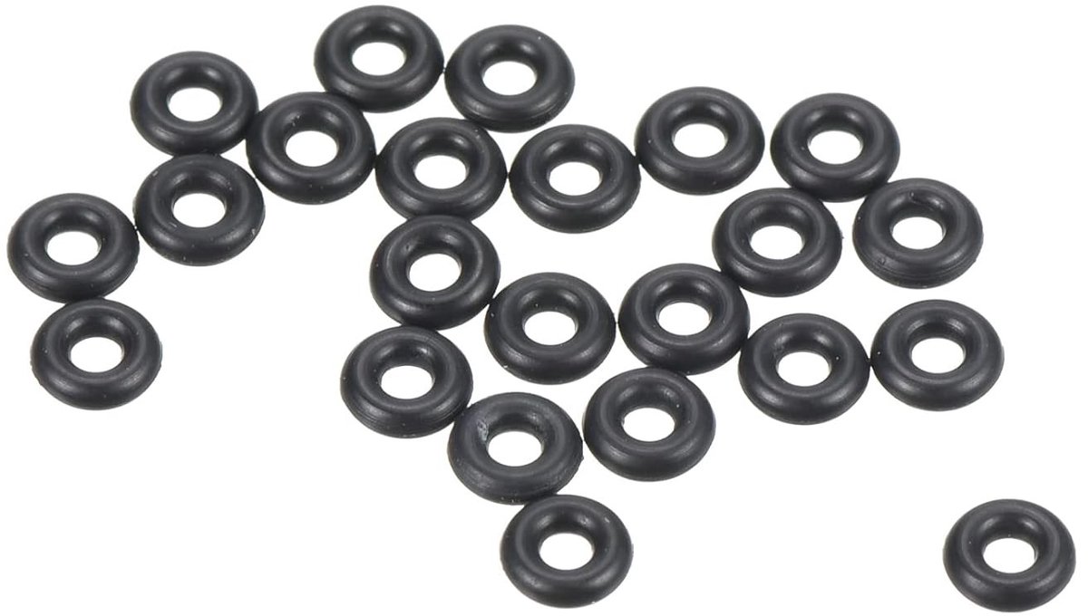 100 Stuks Nitril Rubber O-Ringen 3.8mm AD 1.8mm ID 1mm Breed voor Waterkraan, Loodgieterswerk en Auto Reparatie, Zwart