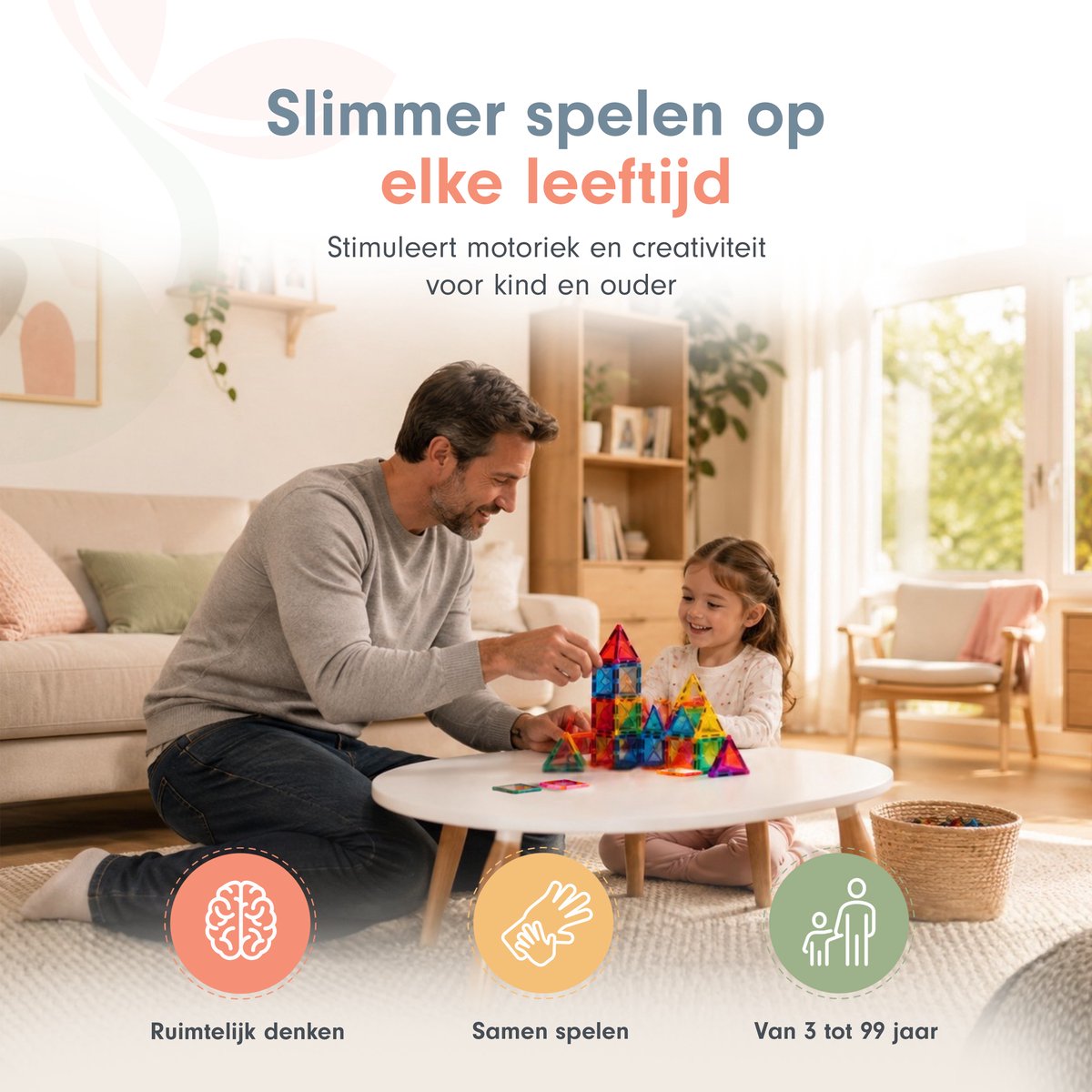 Magnetic Tiles mini - Travel set - 40 stuks - Magnetische tegels - Speelgoed - Magneet tegels - Montessori - Bouwstenen - Constructiespeelgoed - Met 2 Magna poppetjes — cadeau in Spellen & Speelgoed - foto 3