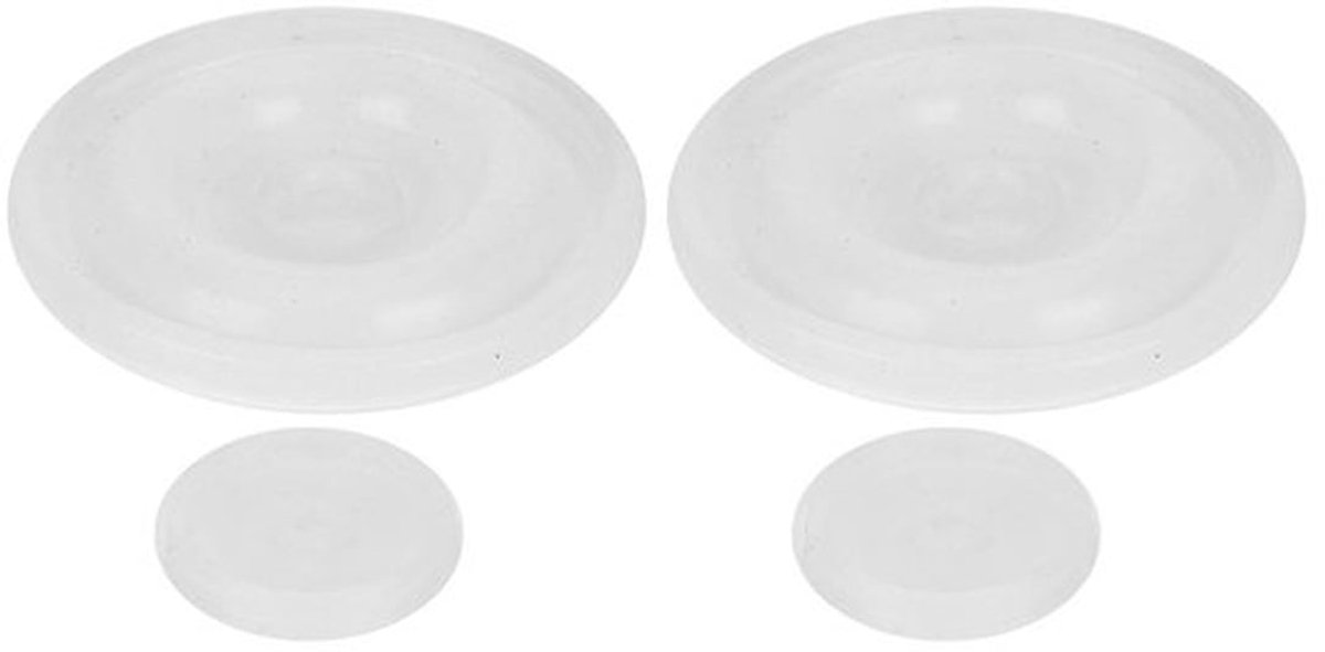 Pulsatormembraan 4-delig - Rubberen Koemelkpulsatormembranen - Geschikt voor HL-P07 - Eenvoudig te installeren - 2 x groot membraan / 2 x klein diafragma - Diameter 4,3 cm / 1,8 cm - Melkpulsator