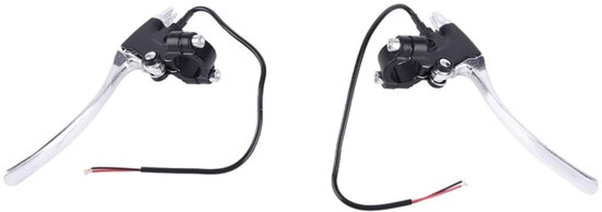 Achterremhendel - Remhendel Vervangaccessoires - Ergonomisch Ontwerp - Zilver zwart - Geschikt voor Elektrische Fietsen - Handige Install...